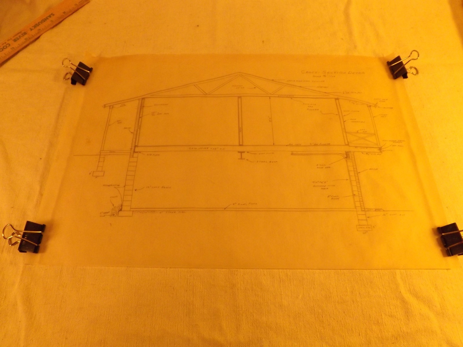 VINTAGE HOUSE BLUEPRINTS #5— 12″ X 18″ SEE PICTURES 7 PAGES