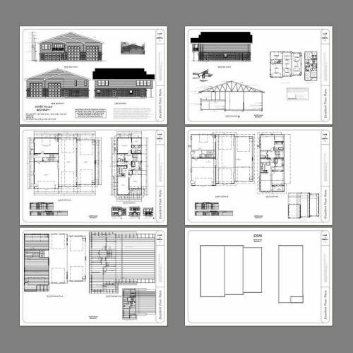 60×50 Apartment with 2-Car 2-RV Garage – PDF FloorPlan – 1,694 sqft – Model 1