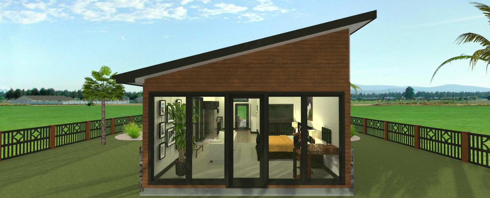Custom Cabin Home Plans – 1 Bed 1 Bathroom 606 sqft – $75,000 (Cost to Build)