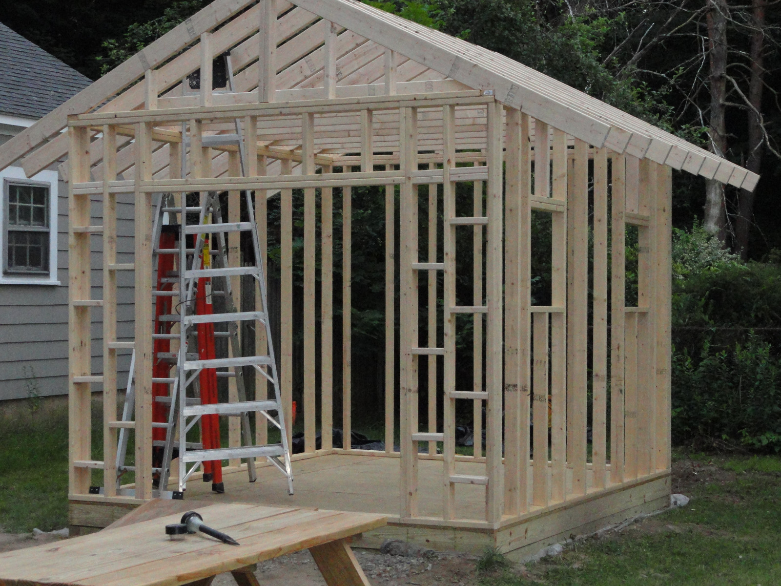 10X20 SALTBOX WOOD STORAGE GARDEN SHED PLANS 26 STYLES, GABLE GAMBREL, 8, 12, 16