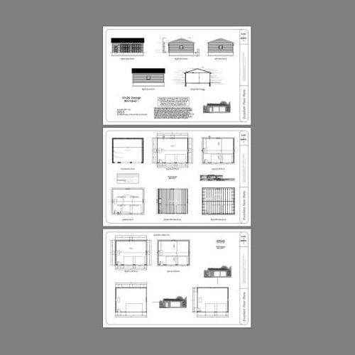 30×24 2-Car Garage — 720 sqft — PDF Floor Plan — 9ft Walls — Model 1B