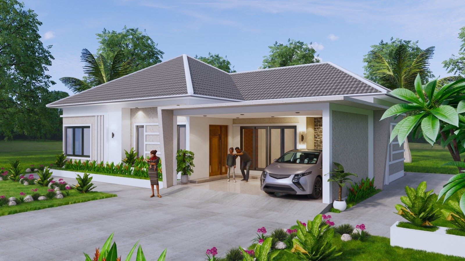 49×33 Feet House Design Plan 15×10 Meter with 3 Beds PDF Plan (A4 Hard Copy)