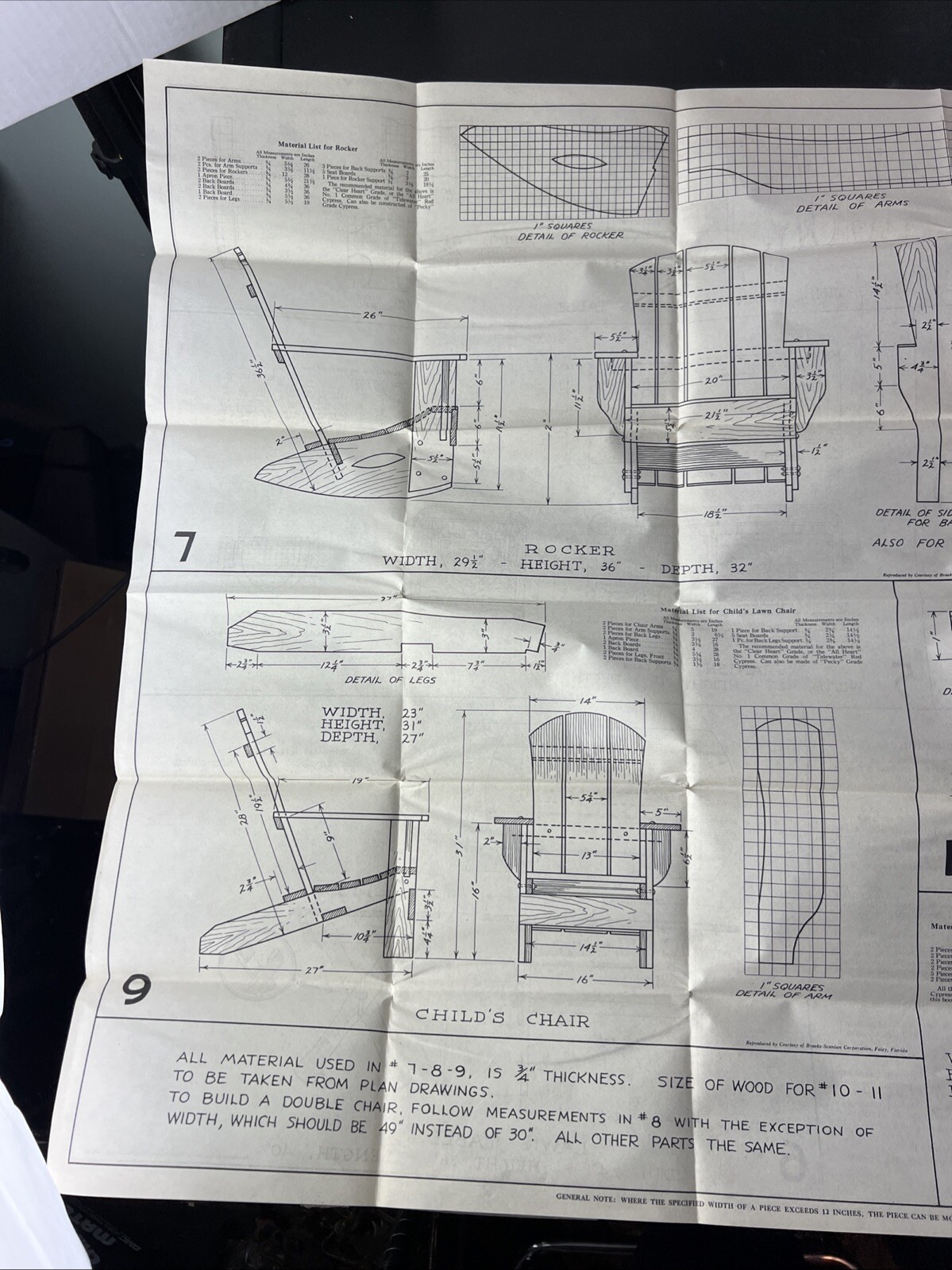 VTG Southern Cypress Furniture Plans Blueprints Desks Chairs Tables