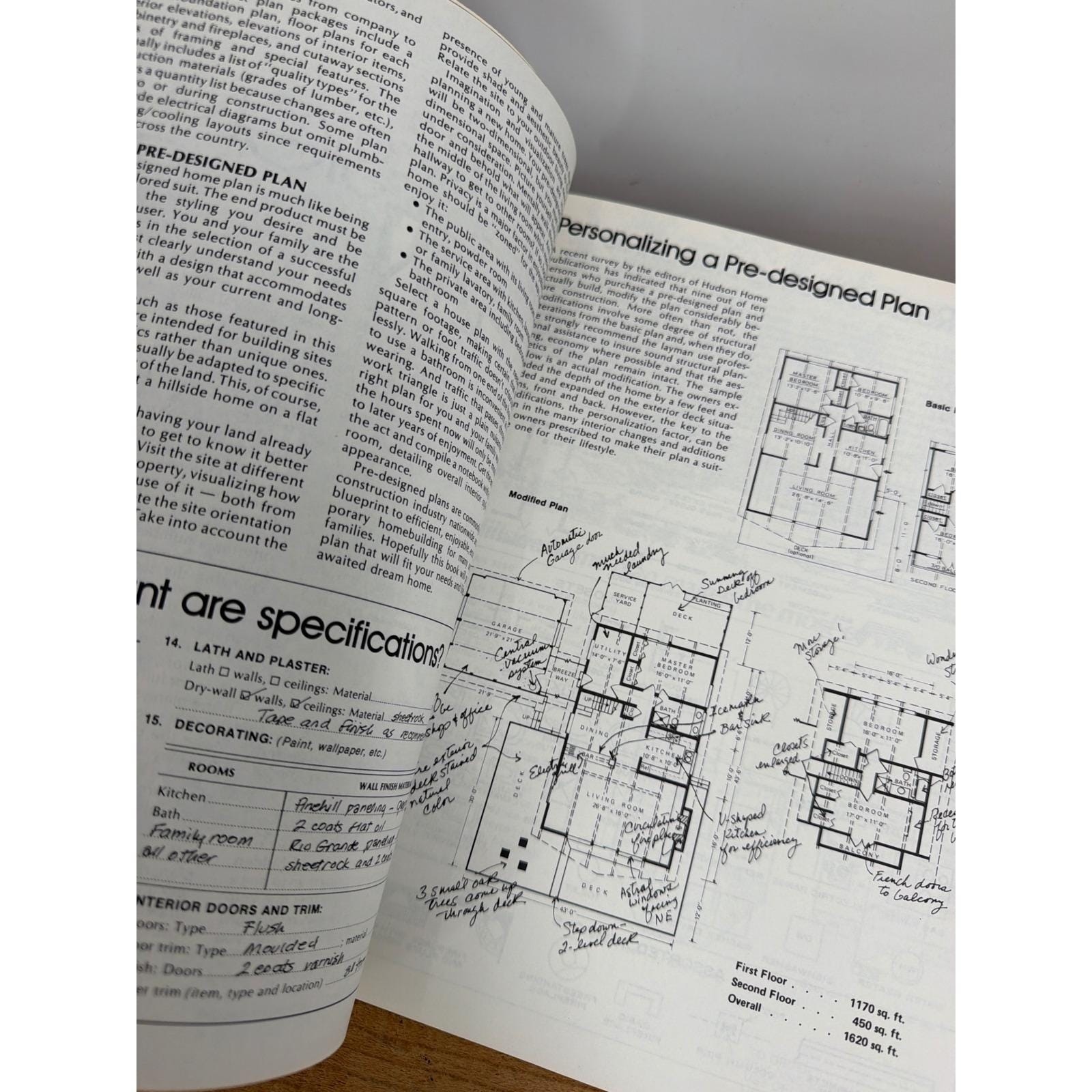 Contemporary Home Plans 1978 Vintage Architecture Blueprint Book Hudson Guides