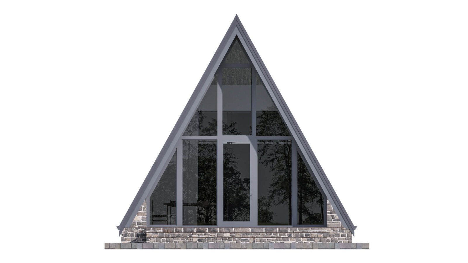 23’x41’ 1 Bed 1 Bath Modern A-Frame Cabin Architectural Build Plans PDF Download