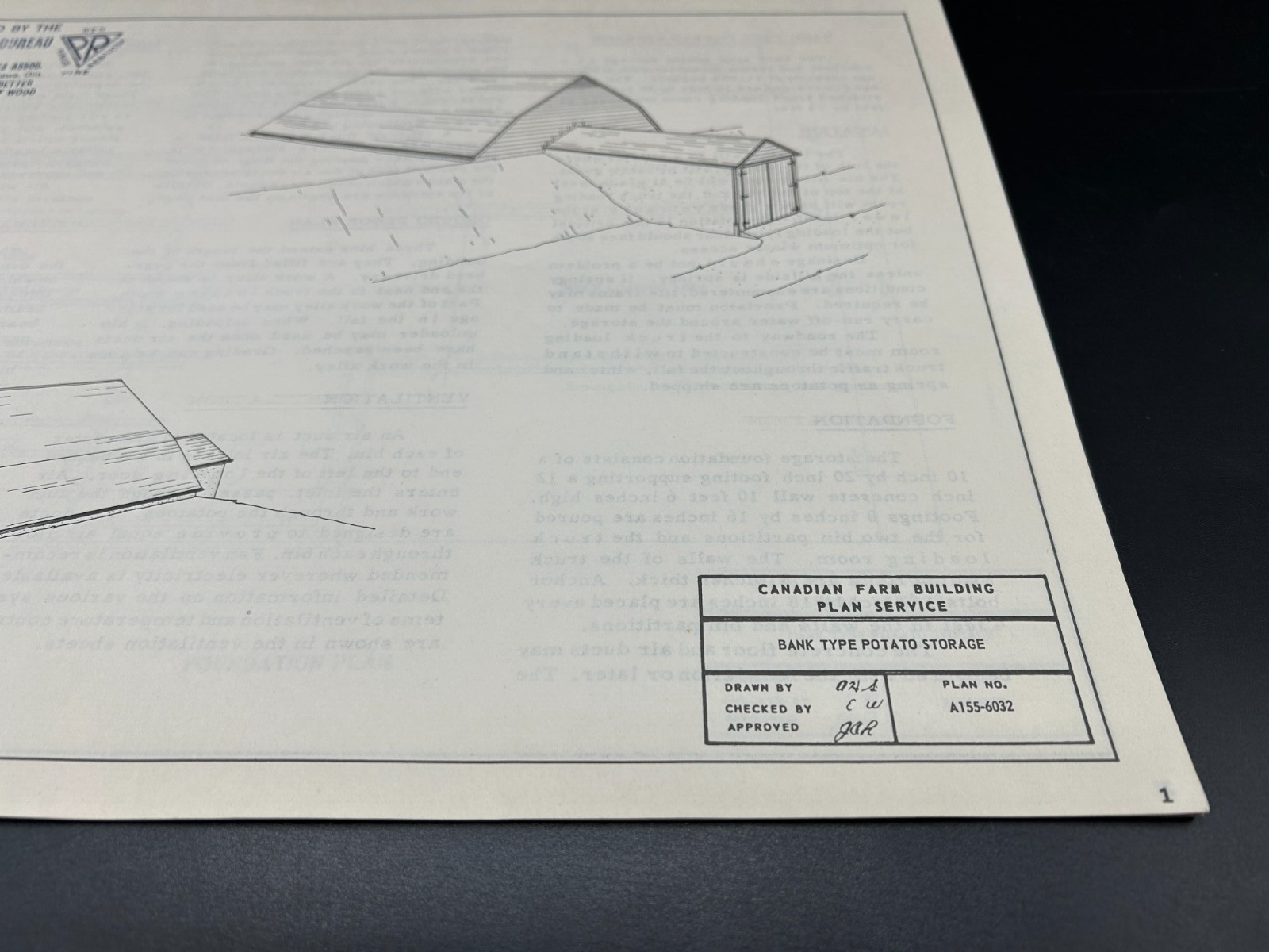 Plans for Pole Barn-Potato Storage-White Pine Bureau-Canadian Lumberman’s Assoc.