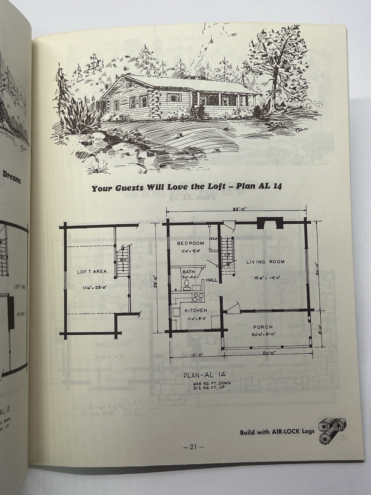 Log Cabins: Fifty-Five Plans / Designs Air-Lock Log Company