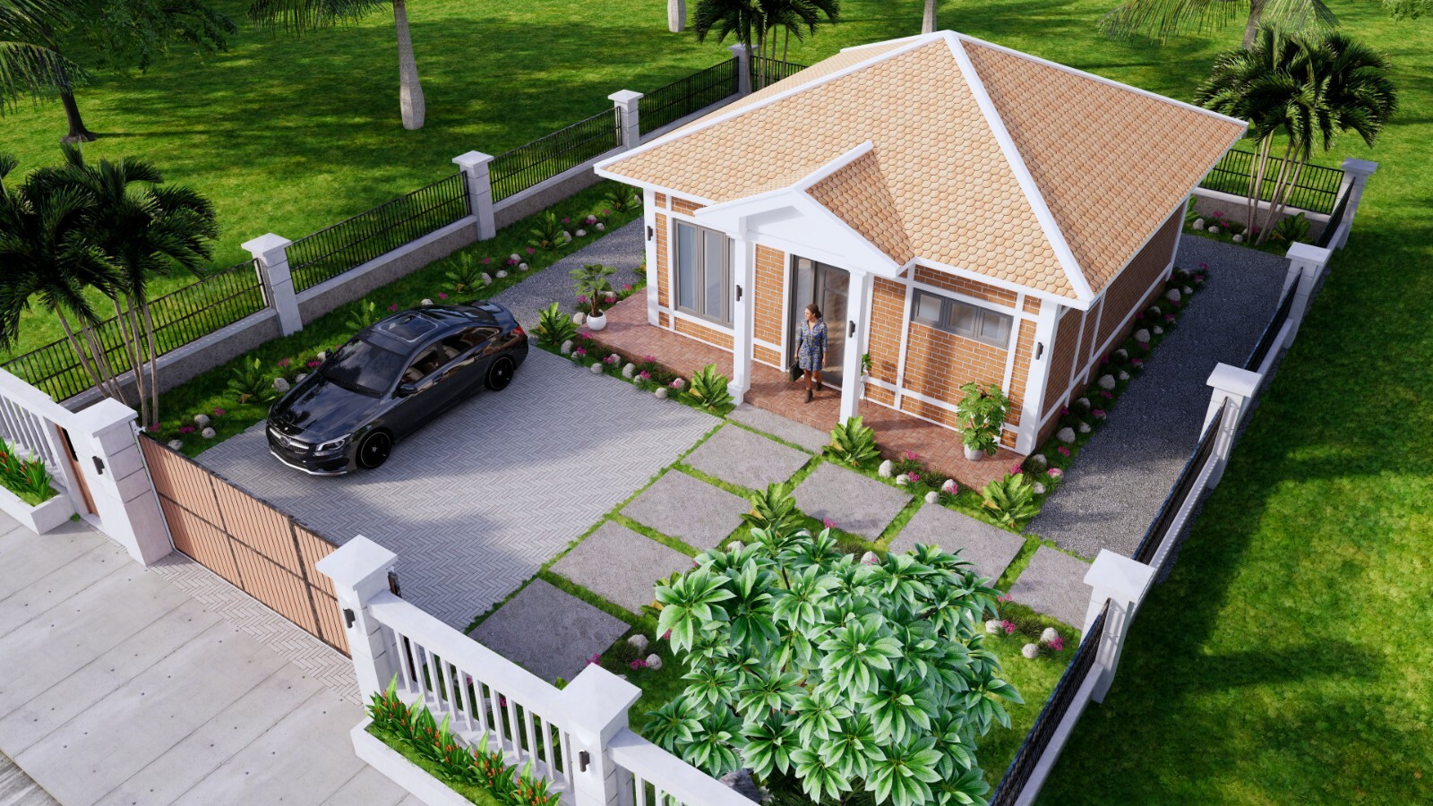23×26 Feet Tiny House Plans 7×8 Meter 1 Bed 1 Bath Hip Roof PDF (A4 Hard Copy)