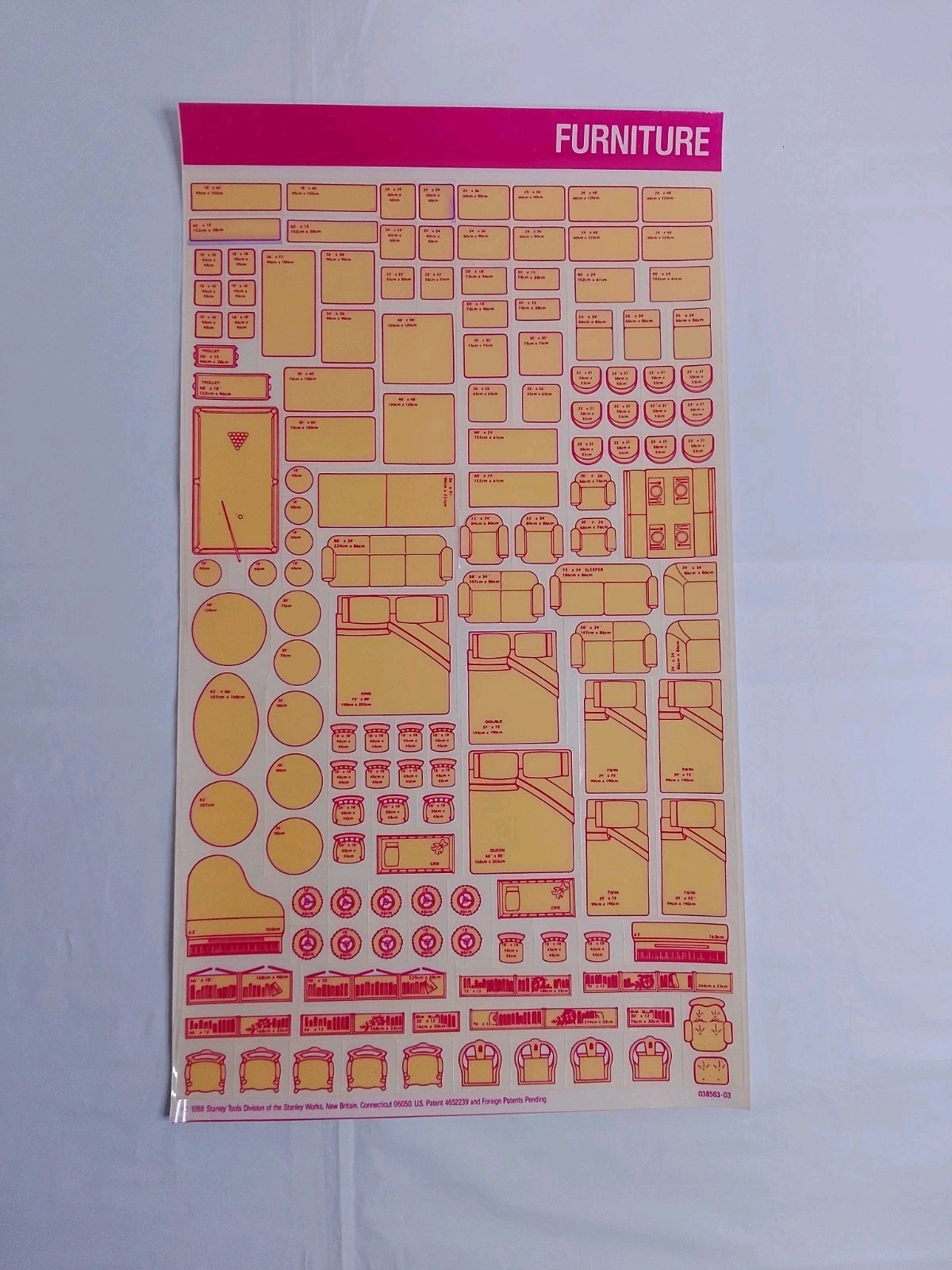 Vintage 1988 Stanley Project Planners Home Designer Kit Layout 1/4 Scale 90-360