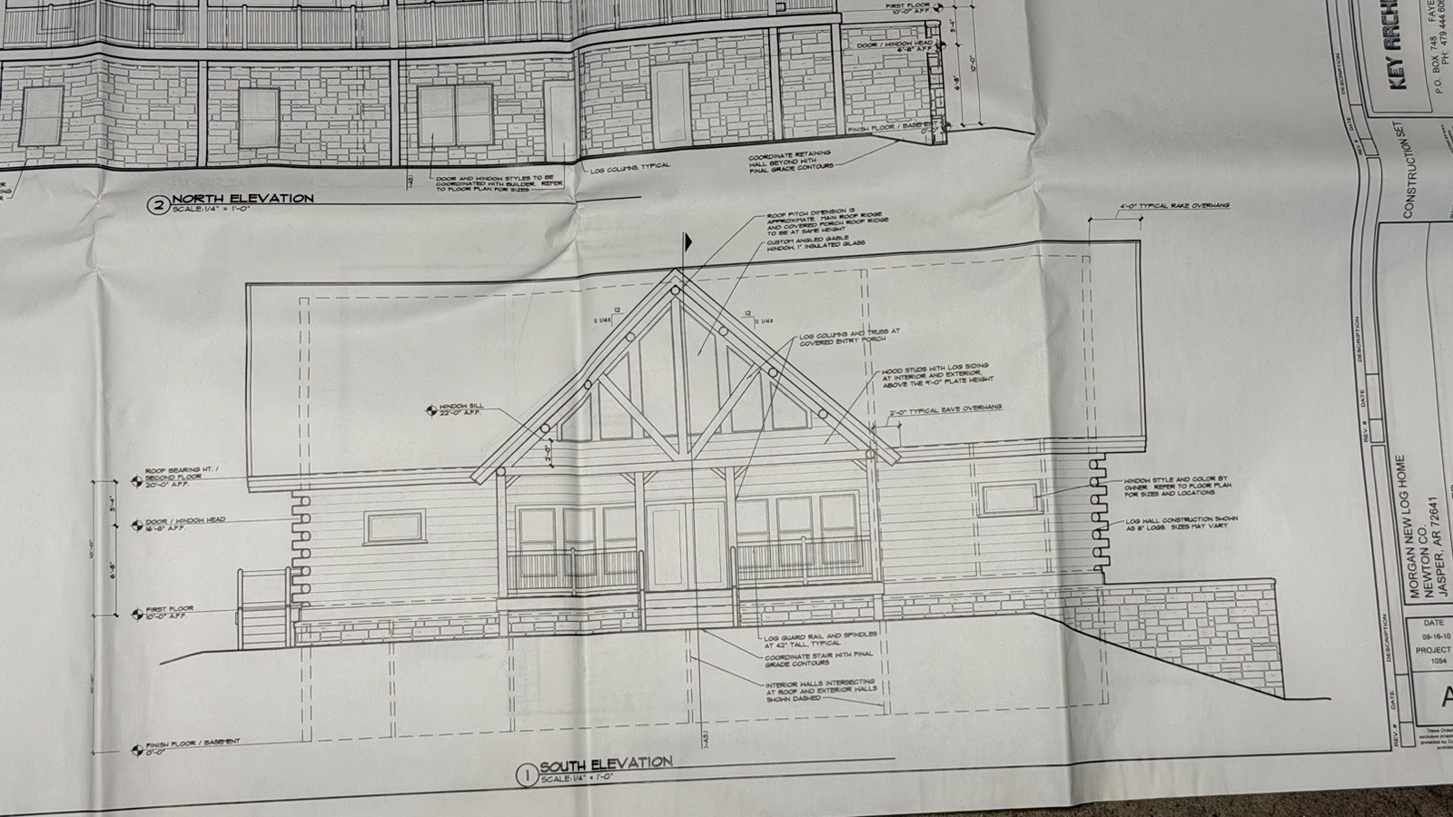 Custom Log Home Blueprint Plans Morgan Home Jasper AR Architecture 10 Sheets