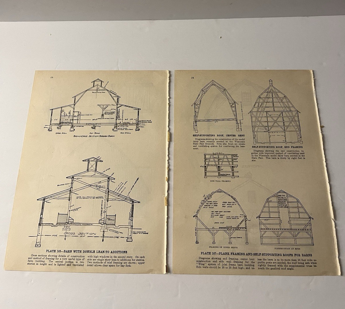 Original 1912 William A. Radford Barn Construction Plates Lot of 2