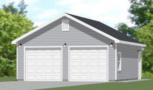 24×30 2-Car Garage — 720 sq ft — PDF Floor Plan — Model 3