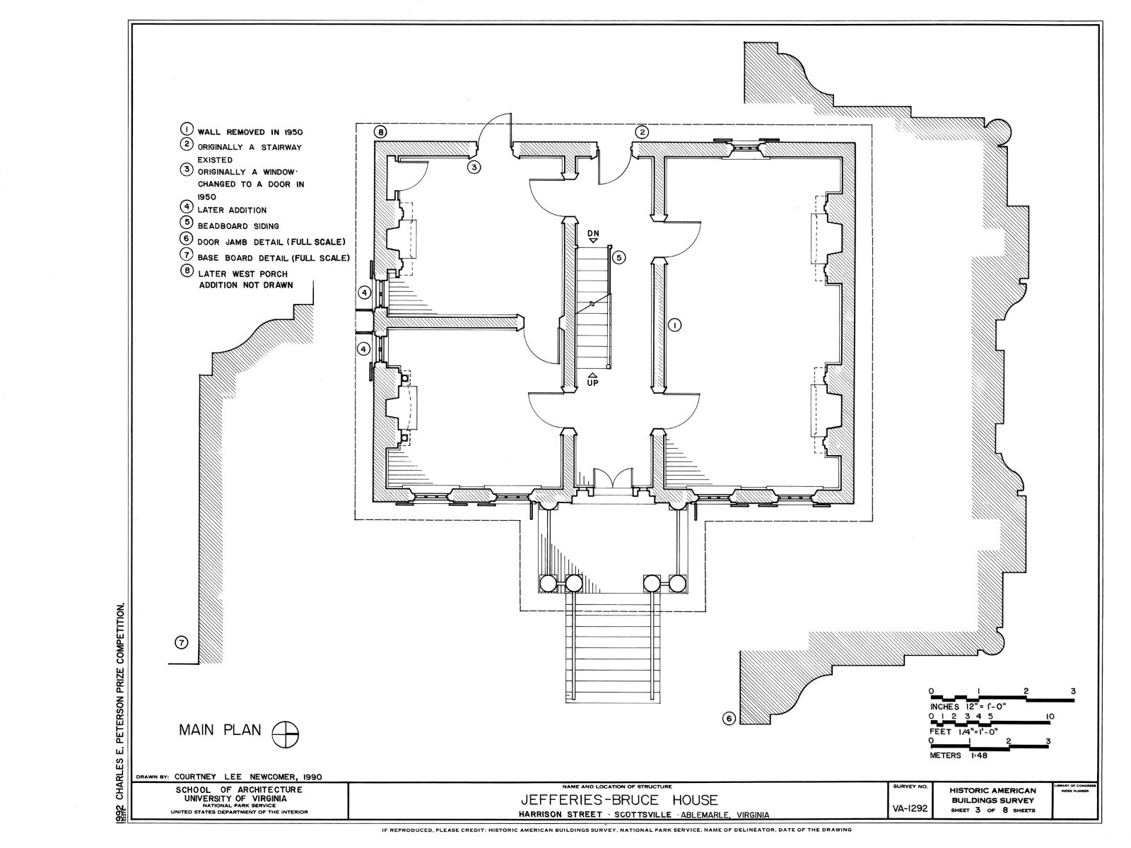 Federal Style Brick Home, southern style house plans, detailed blueprints