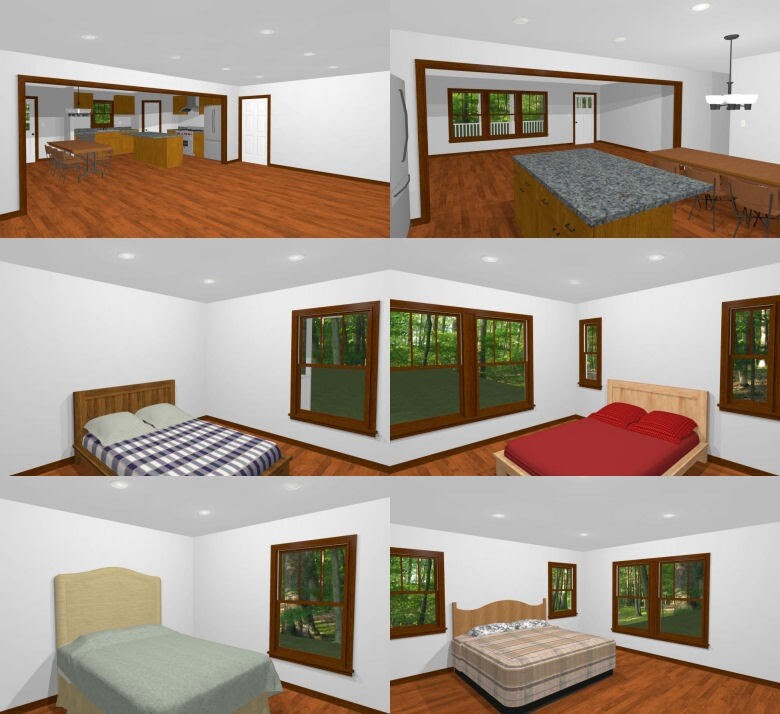 60×30 House — 4 bedroom 3 Bath — 1,800 sqft — PDF Floor Plan — Model 4