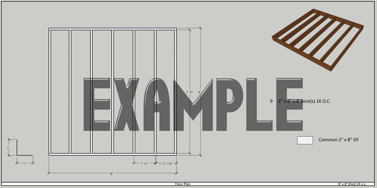 Small Cabin 10ft x 30ft Build Plans Blueprints, lumber list – PDF