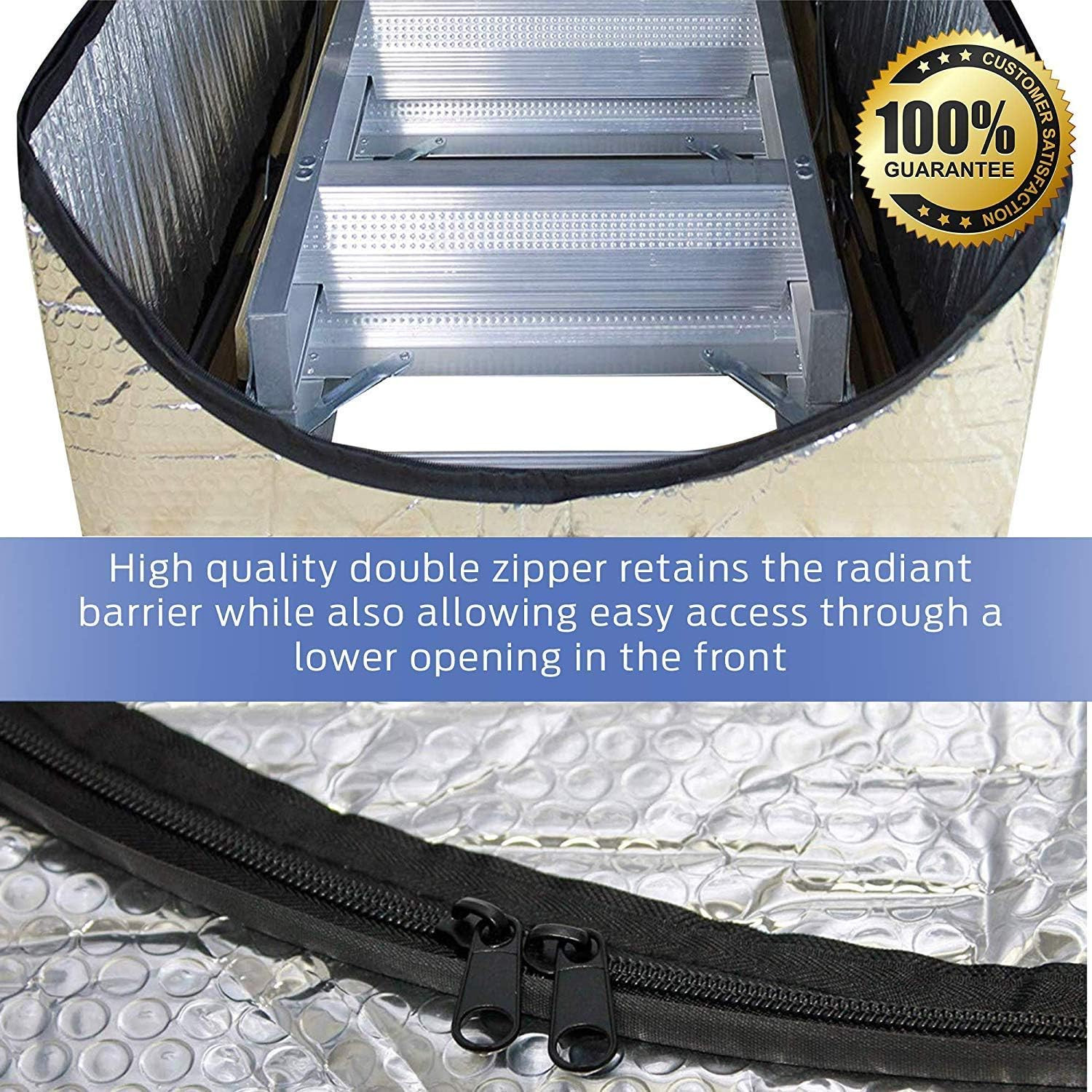 Energy Saving Attic Door Insulation Cover with Easy Access Zipper 25″ x 54