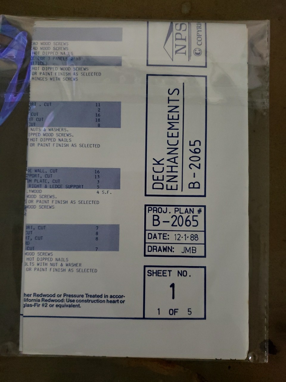 UCANDO B2065 Deck Inhancments 4 designs Plans Rebagged With Material List NOS