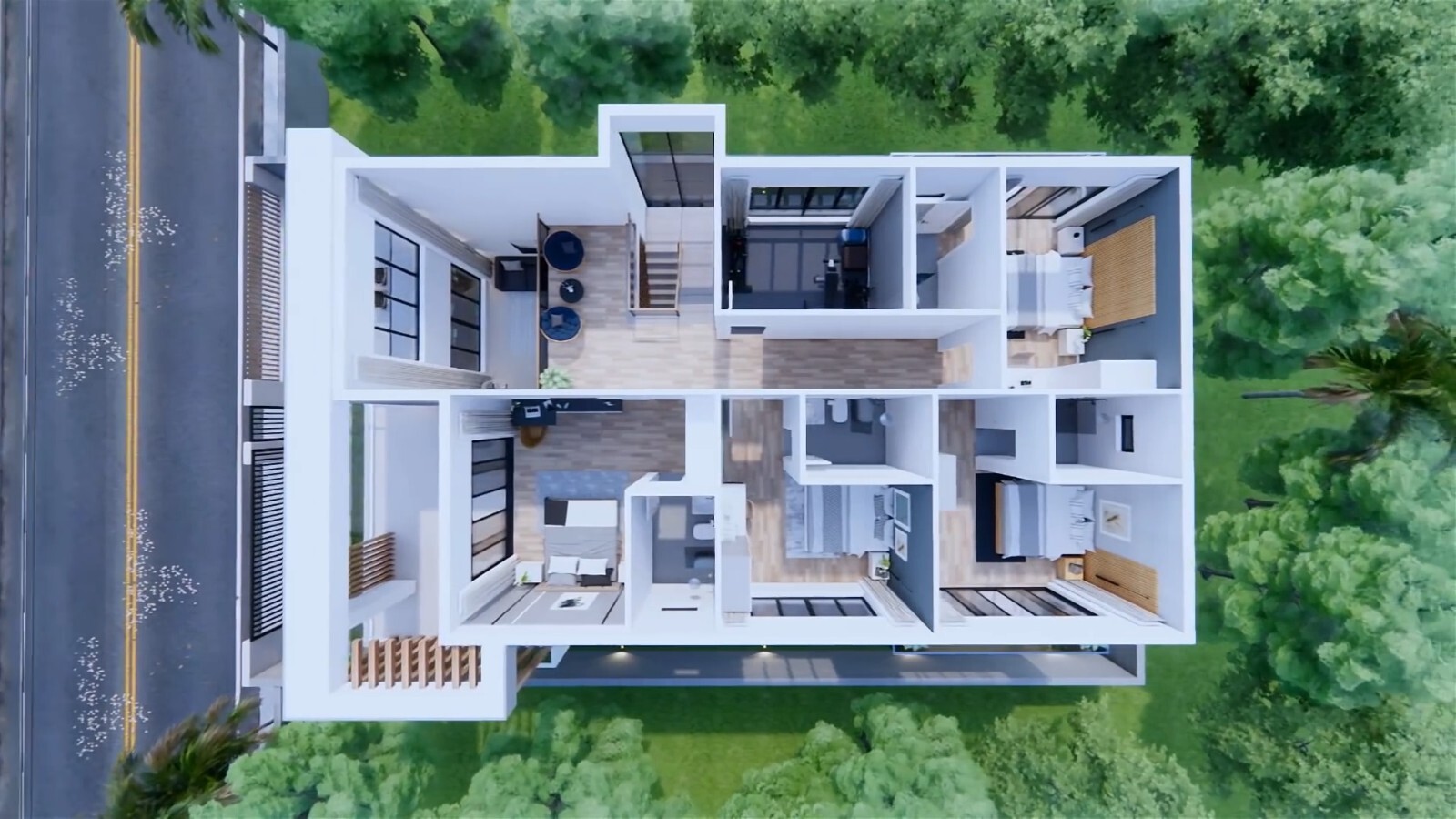 30×49 Feet House Plans 9×15 Meter 5 Beds 7 Baths Terrace Roof PDF (A4 Hard Copy)