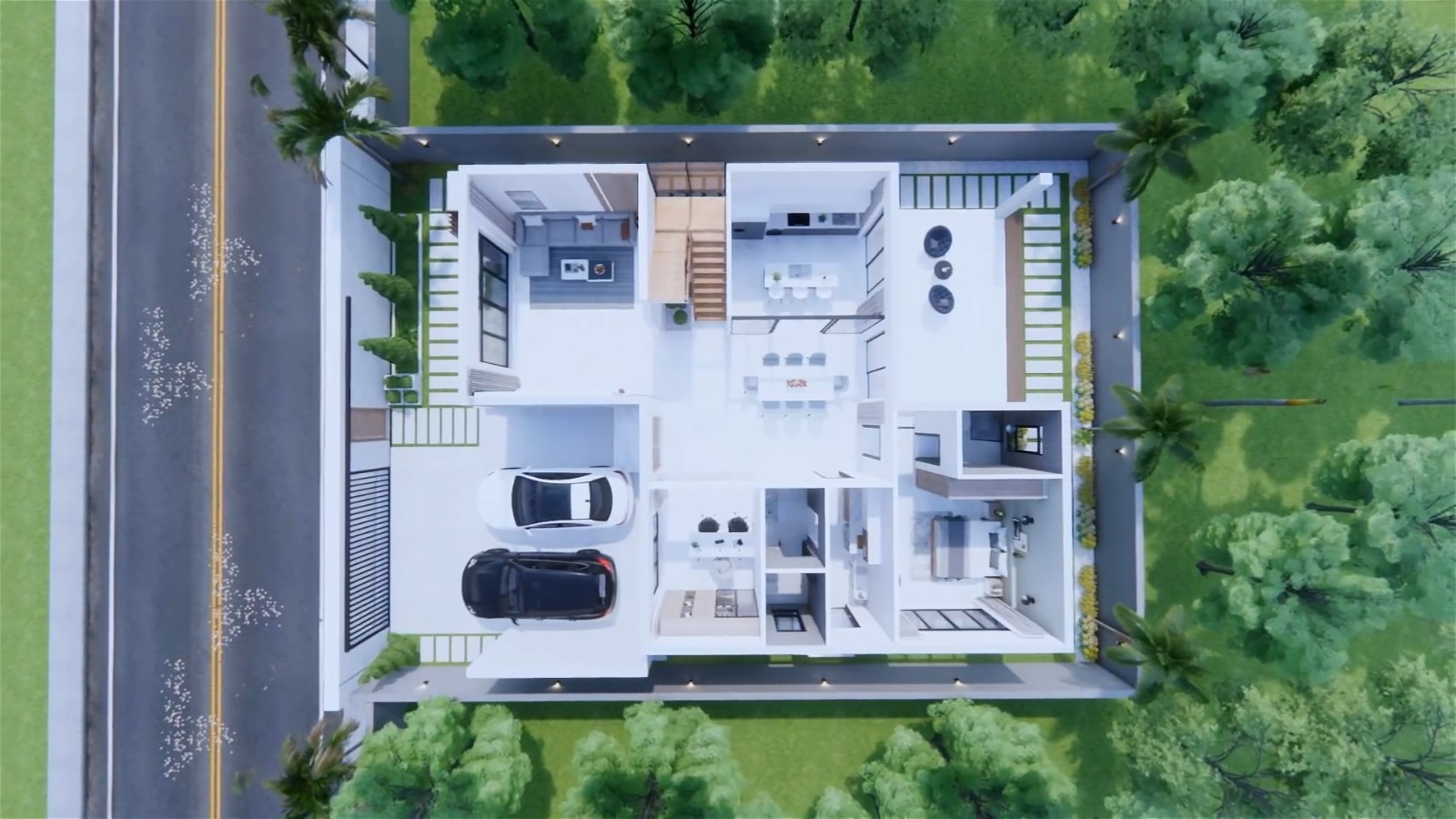 39×49 Feet Modern House Plan 12×15 Meter 5 Beds 6 Baths Flat Roof (A4 Hard Copy)