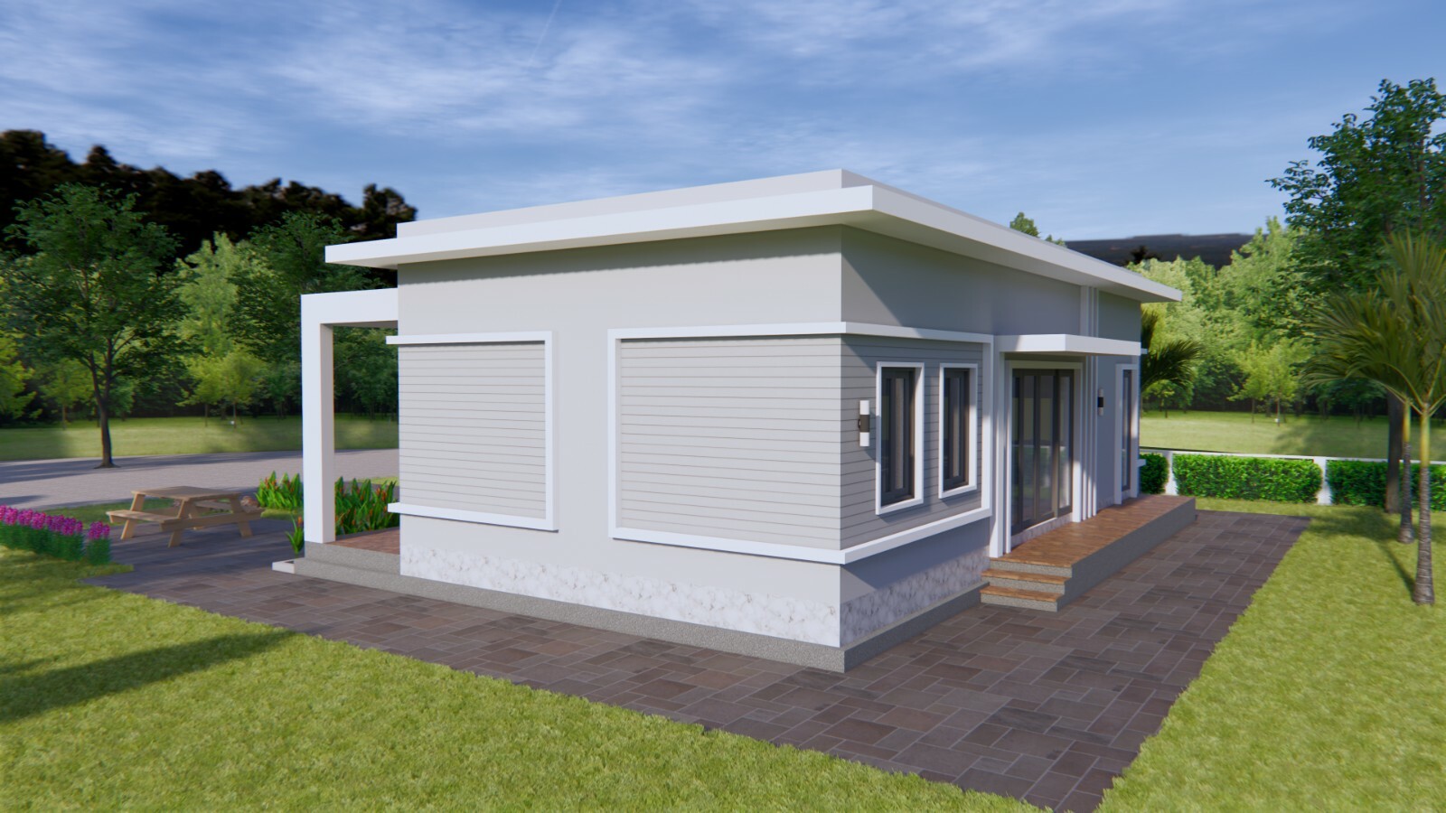 40×27 Feet House Plans 12×8 Meter 3 Beds 2 Baths Flat Roof (A4 Hard Copy)