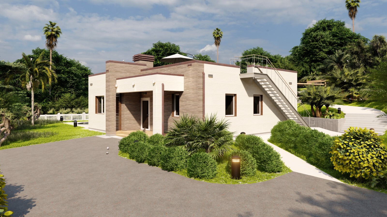 Flat House 2 Bed, Bathroom, Terrace, CAD Blueprints Metric/Imperial