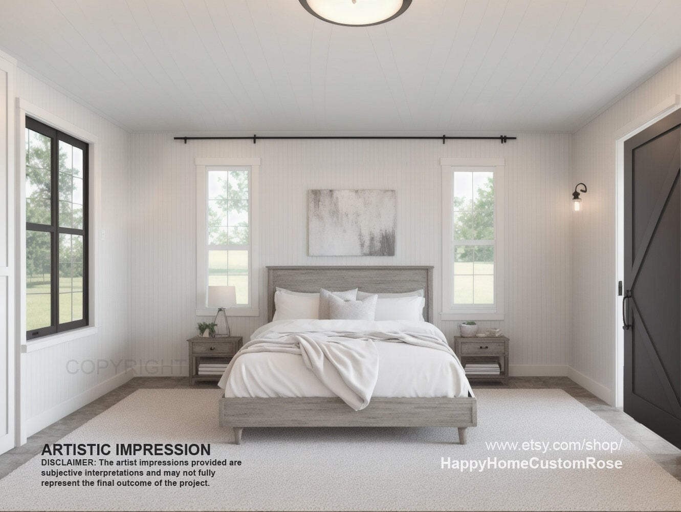 Farmhouse Barndominium – 40′ x 60′ House Plan Design – 3 Bed 2 Bath – Drawings B