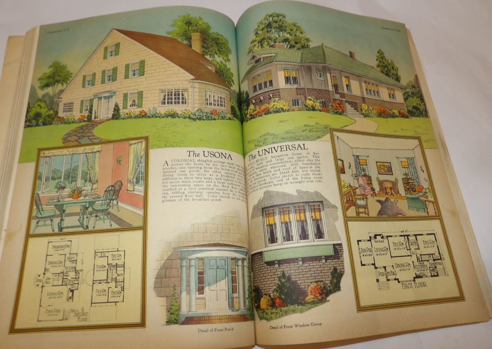 VTG 1926 BUILDER MAGAZINE! 16 HOME DESIGNS IN COLORS & LAYOUTS! ASBESTOS SHINGLE