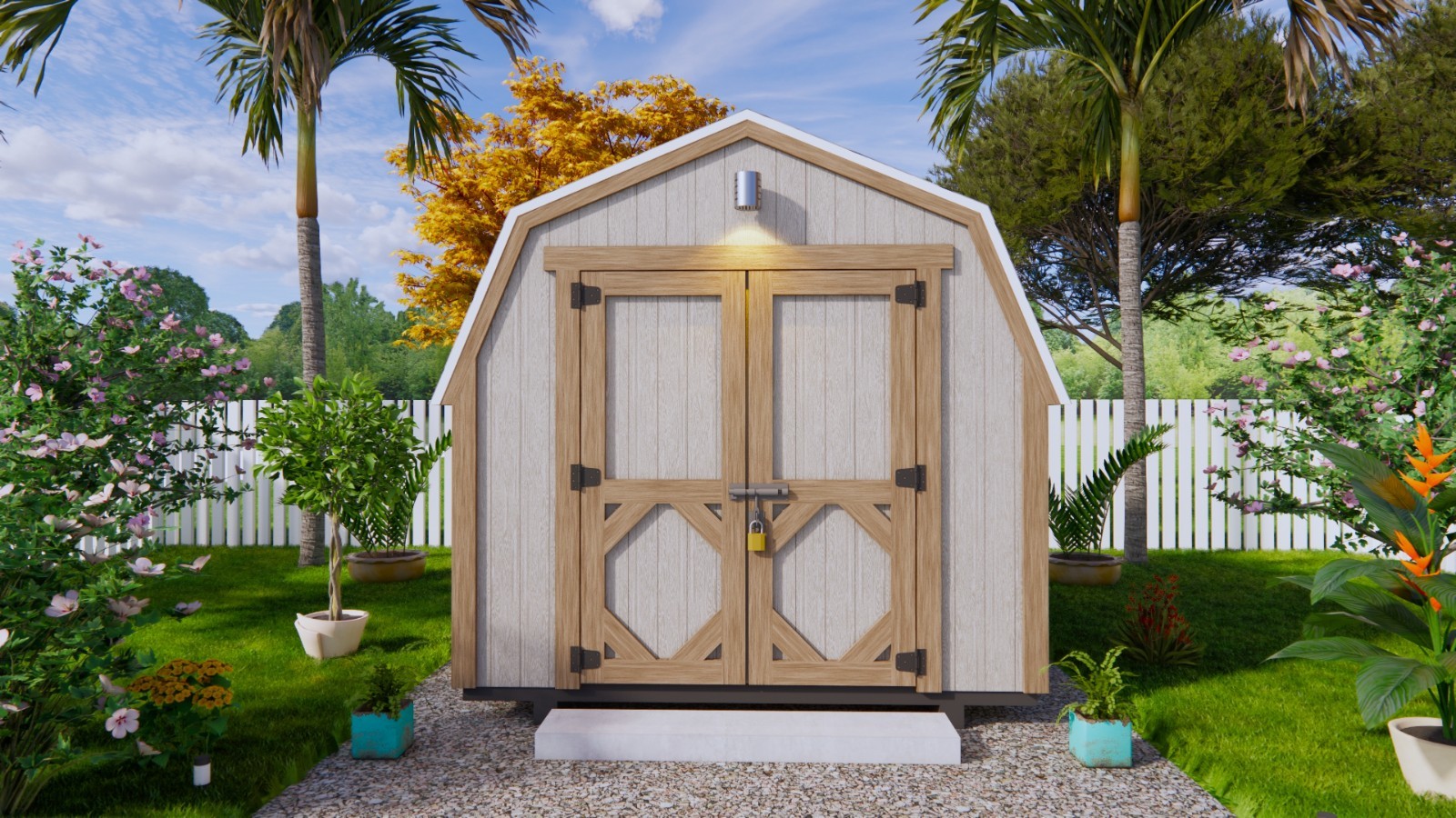 DIY 8×8 Shed Plan (Gambrel Roof Barn) | PDF + Material List + A4 Printed Guide