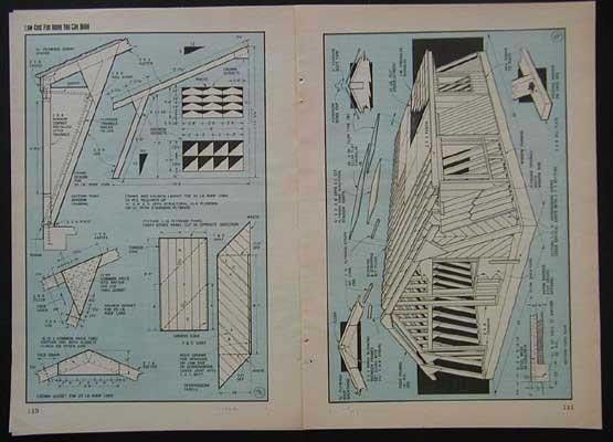 Low Cost Vacation Home Cabin 24×32 Truss Frame 1972 HowTo build PLANS