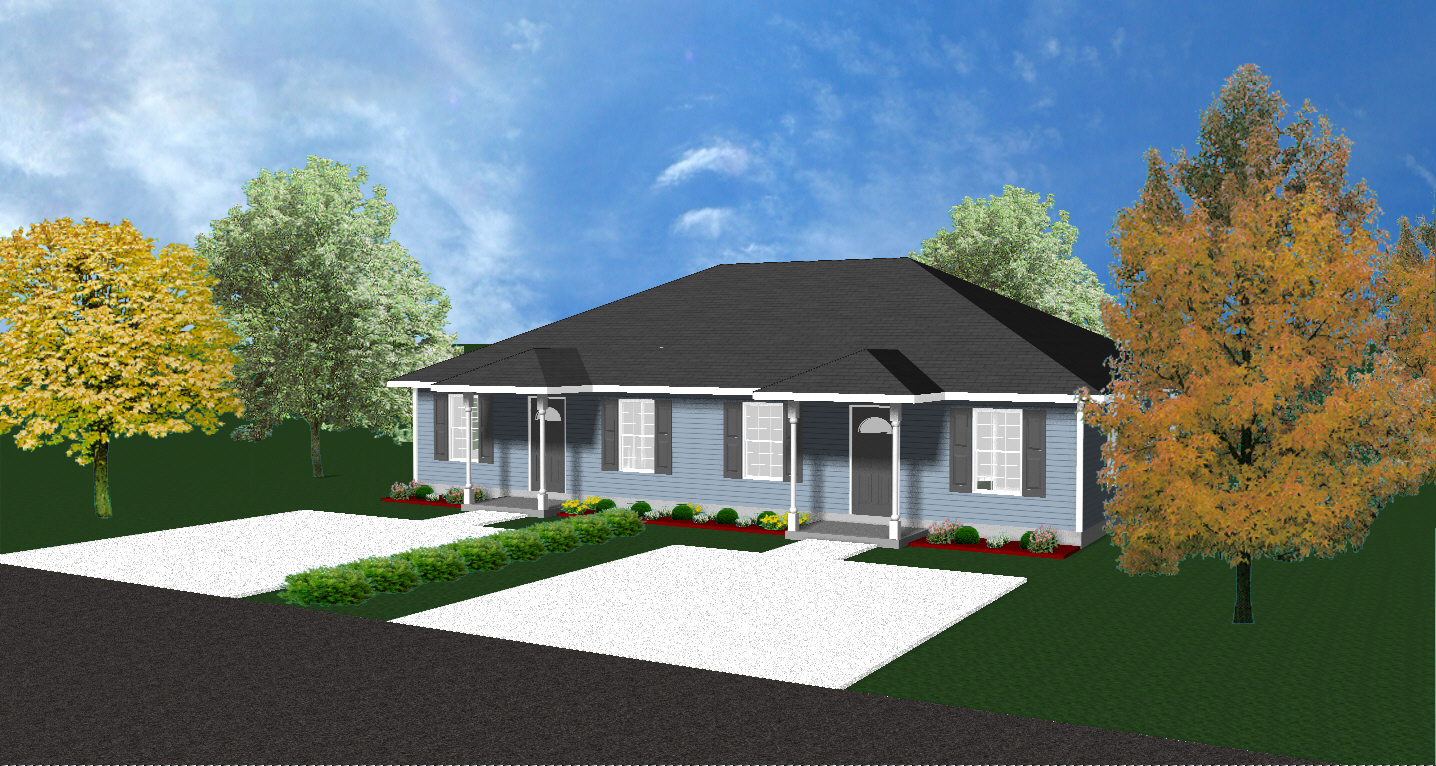 House Plan PDFs for Affordable Duplex 1700 Sq. Ft.