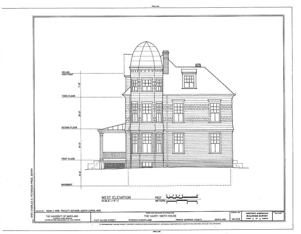 Victorian Queen Anne Style architectural home, tower, porches PRINTED PLANS