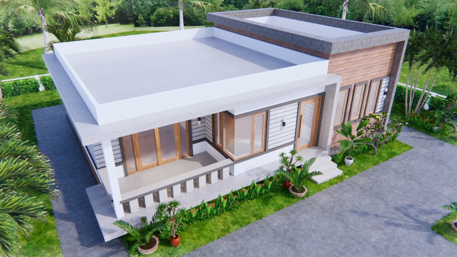 One Level House Plans 12×12 Meters 40×40 Feet 3 Beds 2 Baths Flat (A4 Hard Copy)