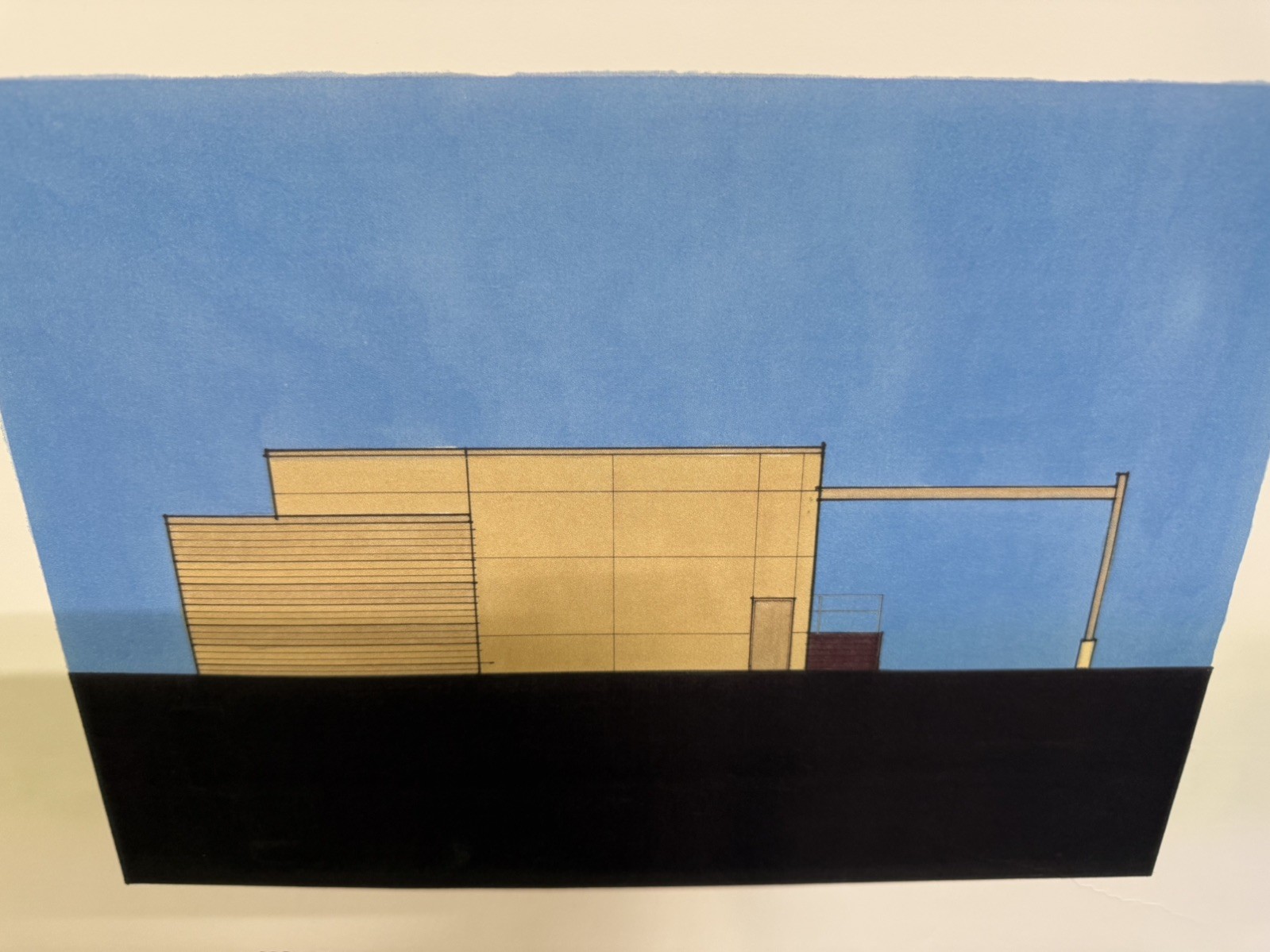Modernist Architectural Elevation Prints Set of 7 Large 30×40 Paper Drawings