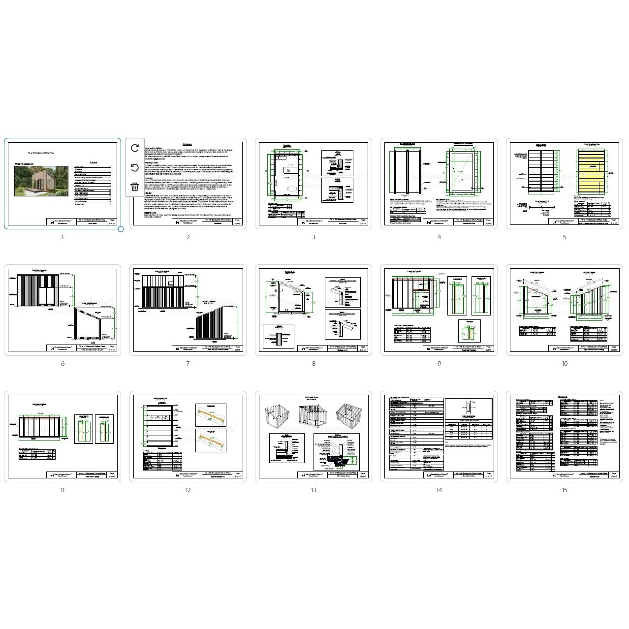 Backyard Office Studio Shed Plans-Modern Garden Room Blueprints