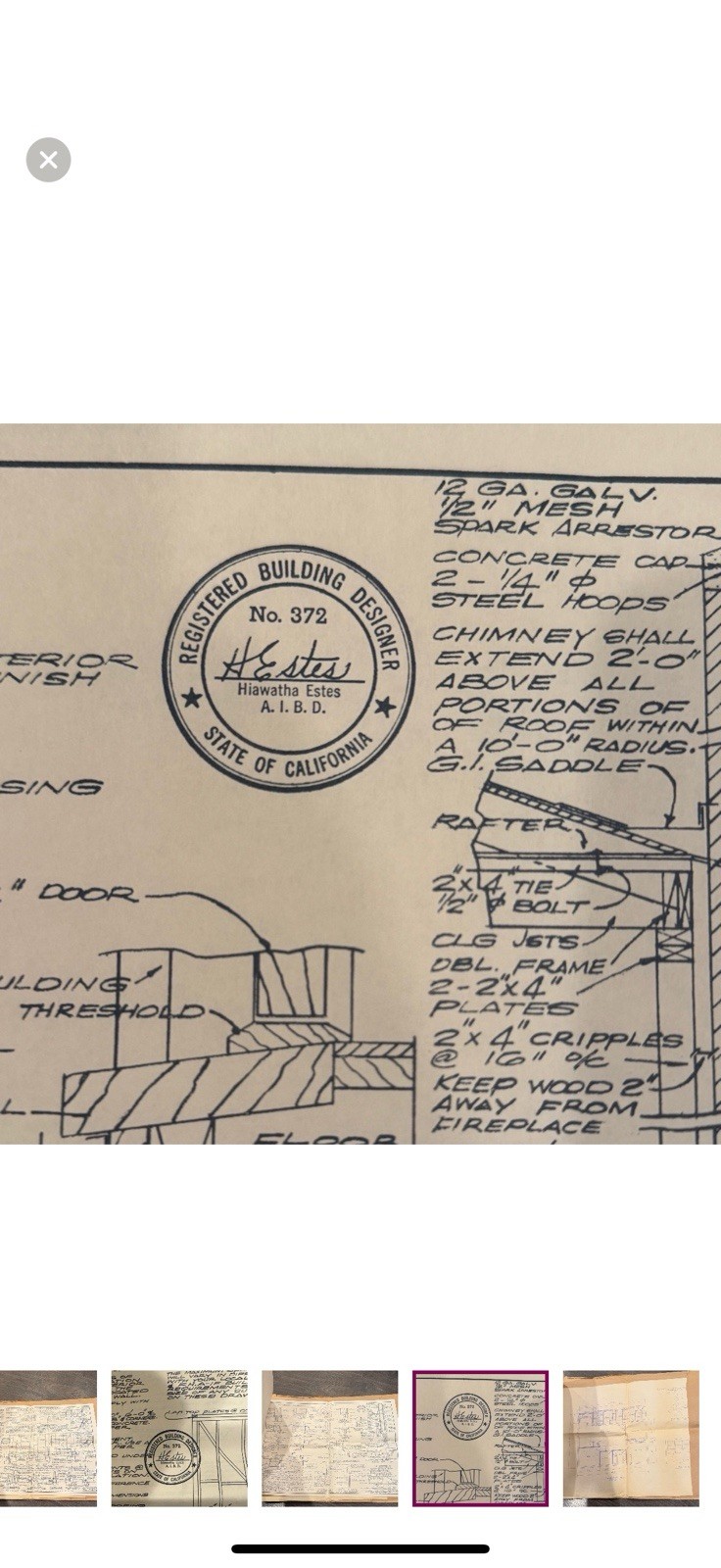 vintage set of 7 blueprint sheets from nationwide plan book company