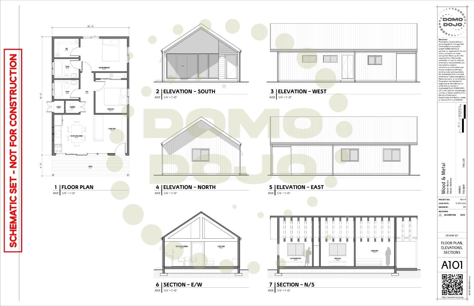 Wood & Metal ADU Plans – PDF Downloadable Blueprint