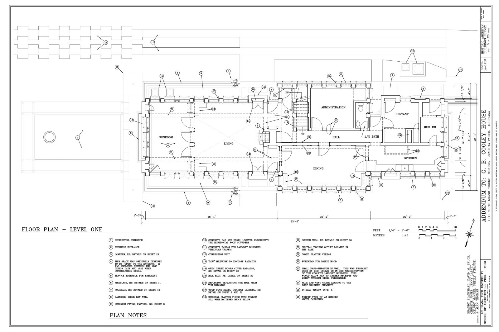 Prairie Style home by Walter Burley Griffin, 5 bedrooms, brick/wood house plans