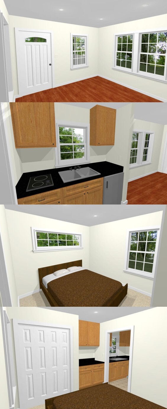 12×30 Tiny House — 358 sq ft — PDF Floor Plan — Model 1A
