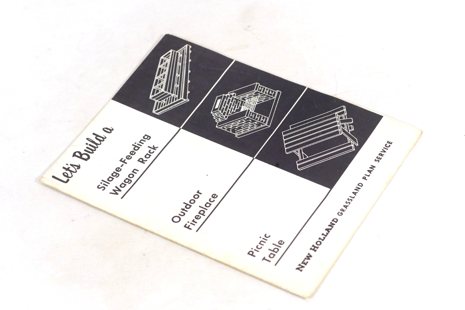 Vintage New Holland Grassland Plan Service Picnic Table Plans Blueprint