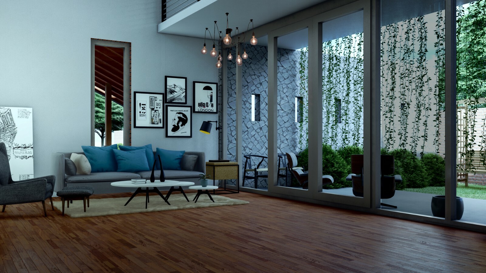 Modern House Plan 3D images DWG CAD File And PDF For Blueprint Plans