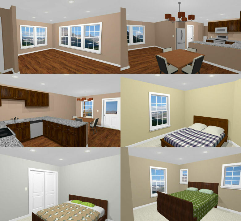 60×50 Apartment with 2-Car 2-RV Garage – PDF FloorPlan – 1,703 sqft – Model 1G