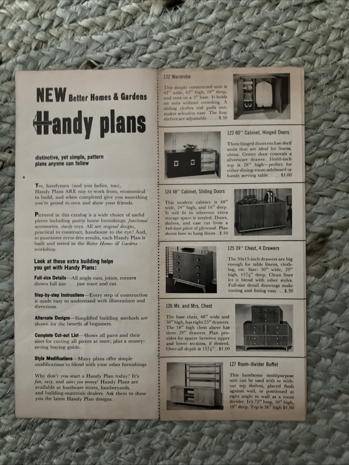 Catalog Of Better Homes And Gardens Handy Plans 1954