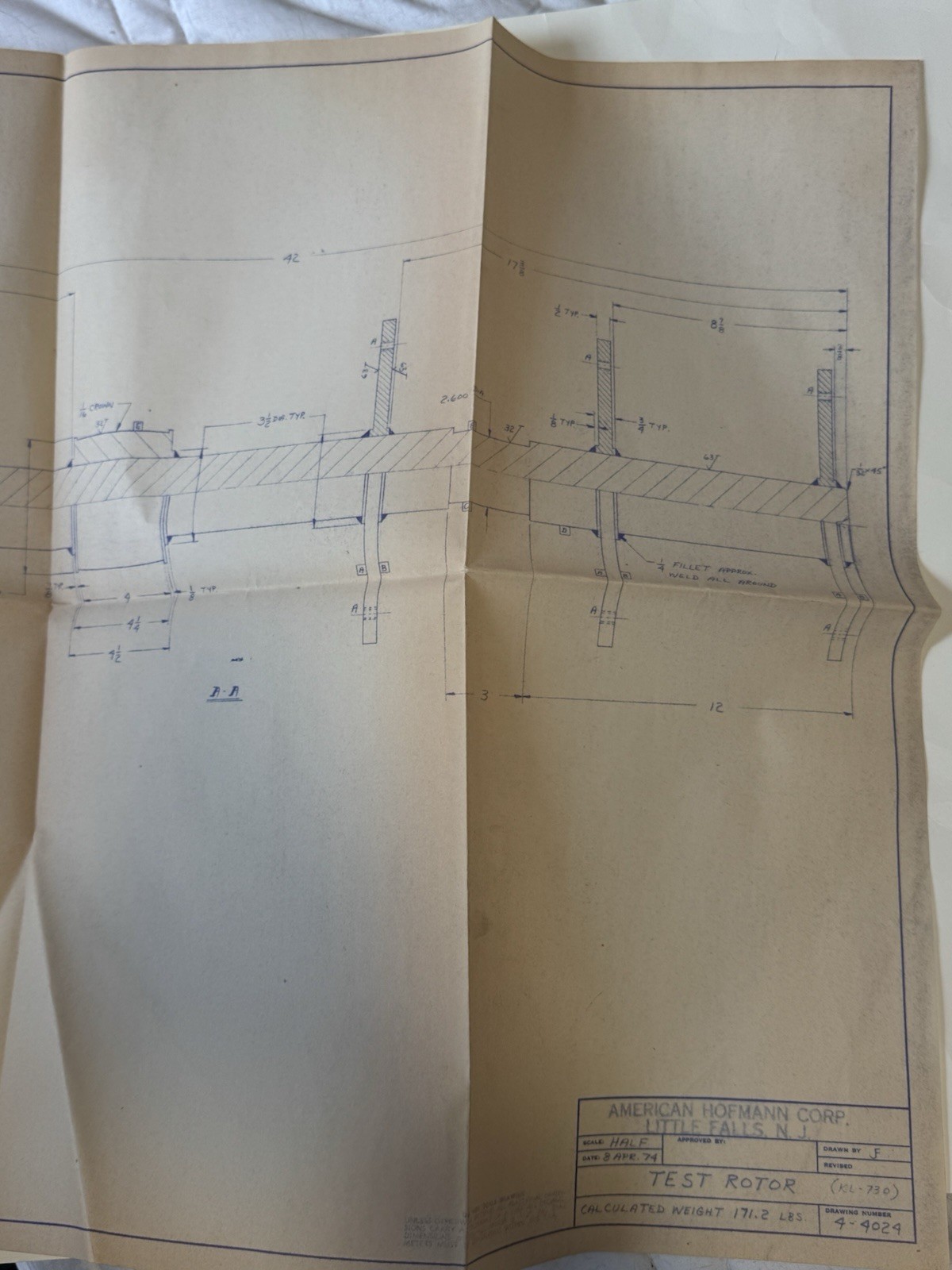 Westinghouse & American Hofmann Lot Of 2 Engineering Blueprints Schematics Look