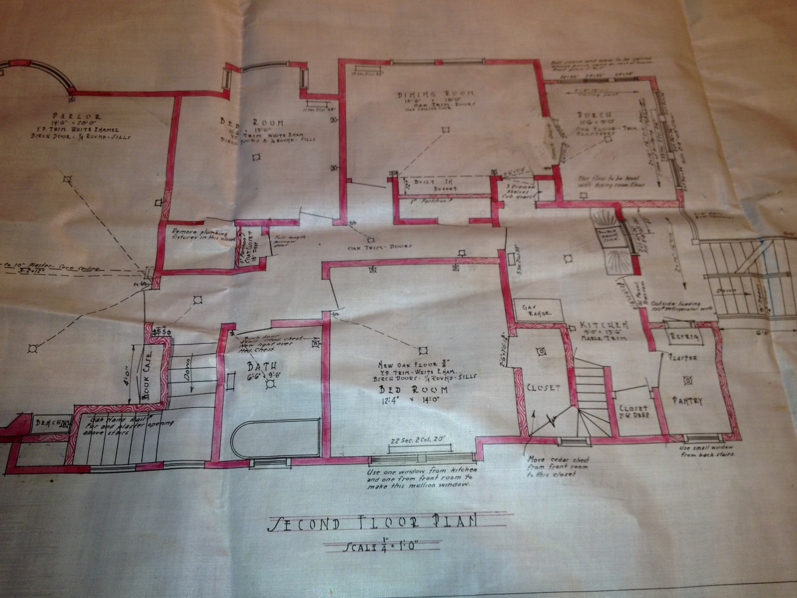 Vintage 1920 ALTERATIONS TO RESIDENCE FLOOR PLANS 1st & 2nd Floors Chicago,IL