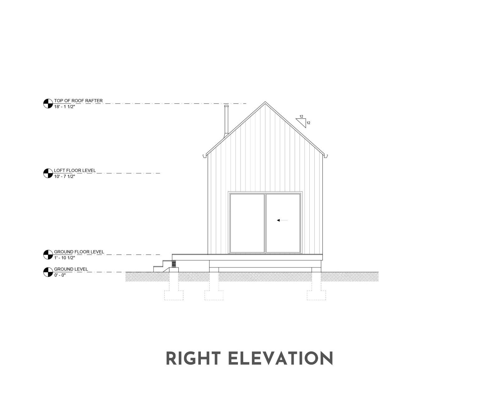 Modern Cabin House, 12′ x 20′, 512 Sq Ft, Tiny House, Architectural Plans
