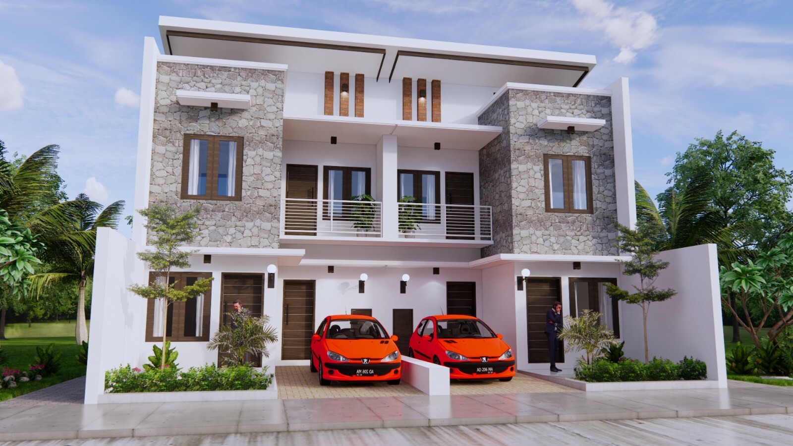 20×59 House Design Plan 6×18 Meter 4 Beds 5 Baths PDF (A4 Printed Plans)