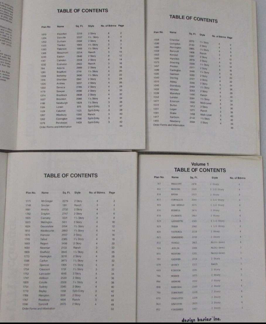 4 Design Basics American Lifestyle Collection with 1997 Builder’s Almanac & More
