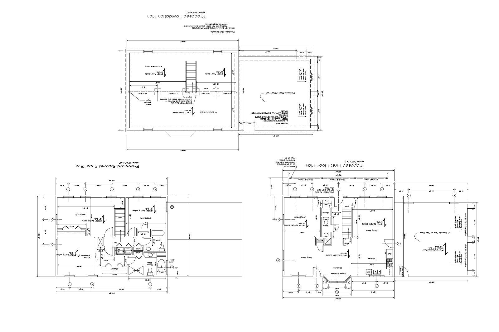 HOUSE PLANS COLONIAL PLANS 1850 SF 3BR-2.5B-2 CAR SMALL COLONIAL PLAN #18017