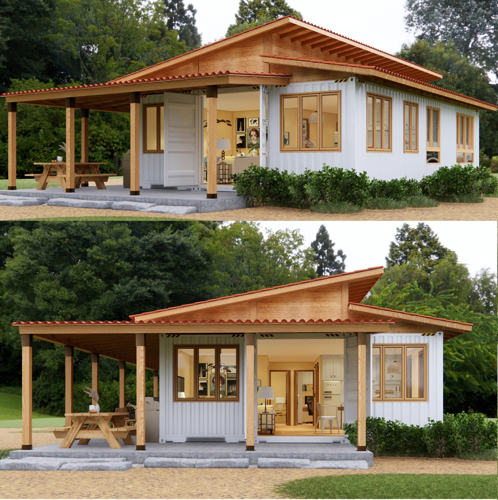 Container house plans – 3 bedrooms – 1 bathroom – Digital PDF File
