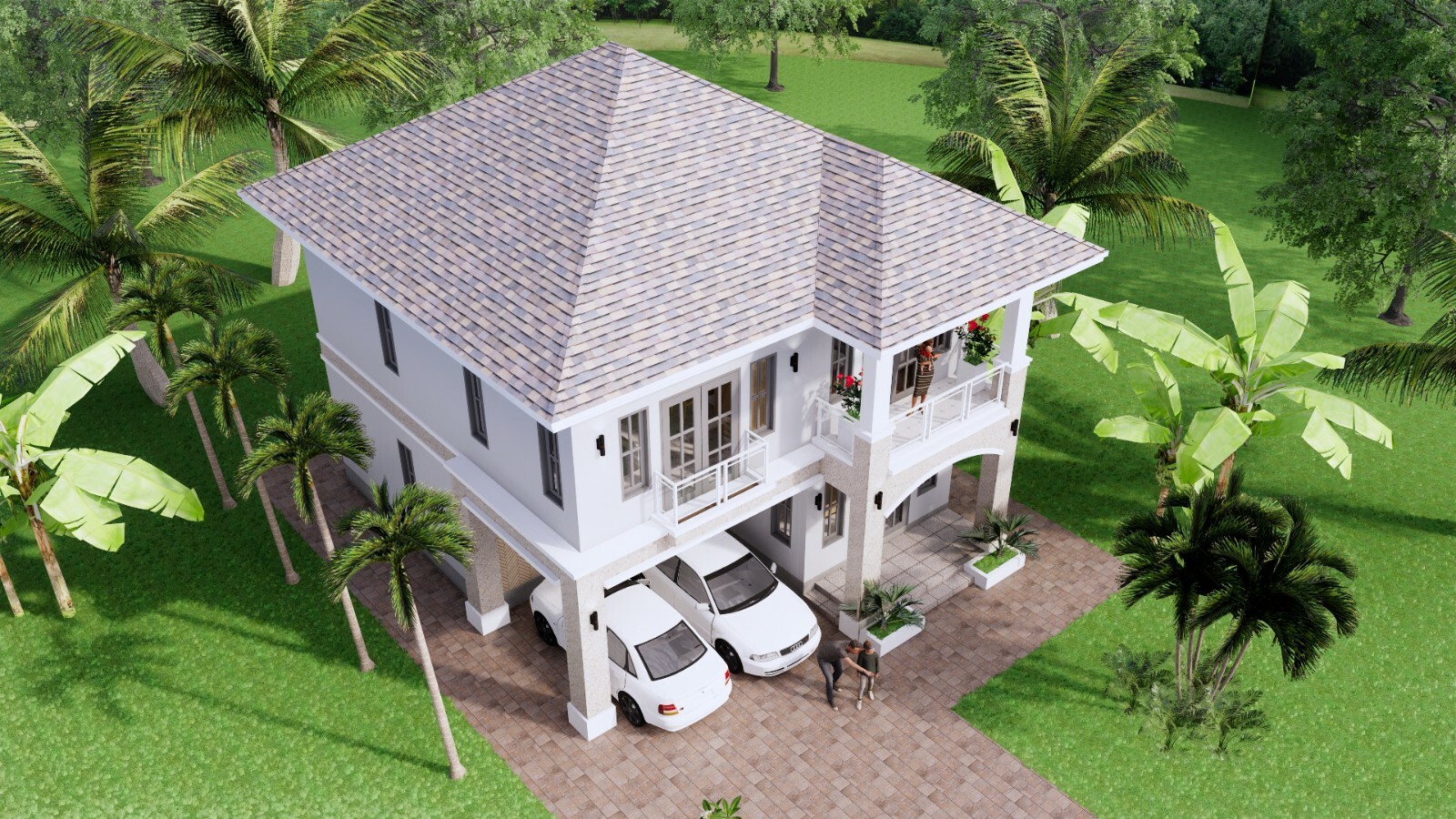 Custom House Plan 9×11 Meter 26×36 Feet 5 Beds 3 Baths Hip Roof (A4 Hard Copy)